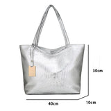 Crocodile Print Shoulder Bag Large Capacity Shopping Bag Ladies Bag