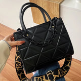 Lingge Crossbody Bag Large Capacity Solid Shoulder Bag