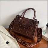 Lingge Crossbody Bag Large Capacity Solid Shoulder Bag