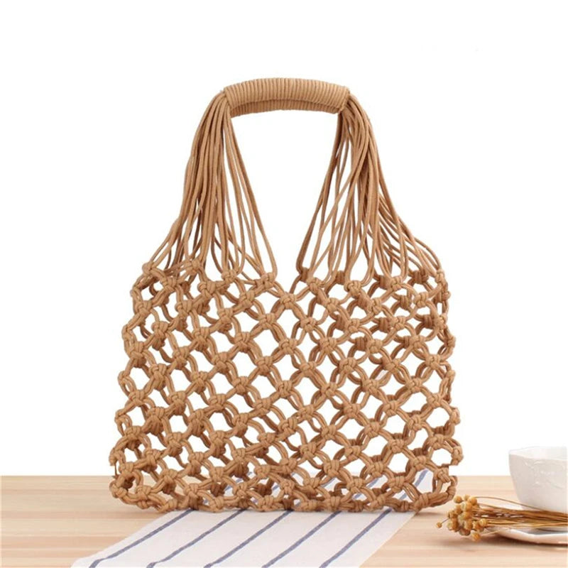 Straw Beach Bag for Women Summer Casual Shopping Travel Handbag