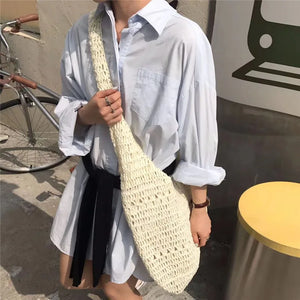 Woven Straw Beach Bag Large Capacity Casual Tote