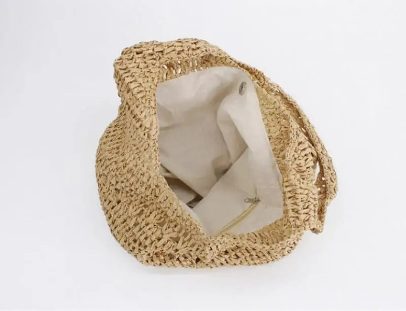 Woven Straw Beach Bag Large Capacity Casual Tote