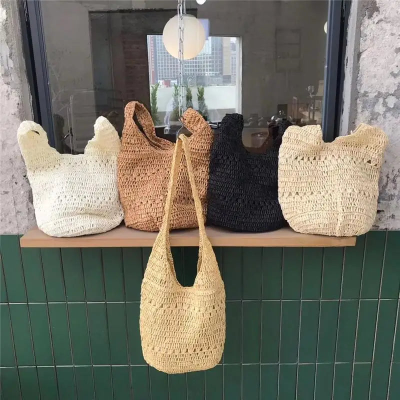 Woven Straw Beach Bag Large Capacity Casual Tote