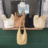 Woven Straw Beach Bag Large Capacity Casual Tote