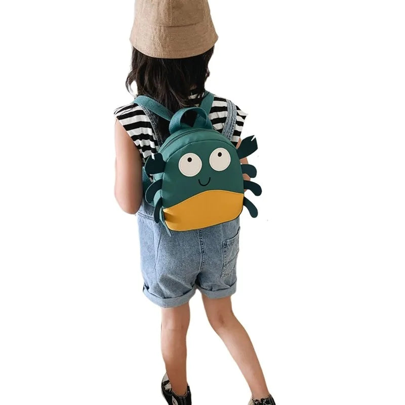 Crab Cartoon Backpack for Kids, School Bag, Boys and Girls