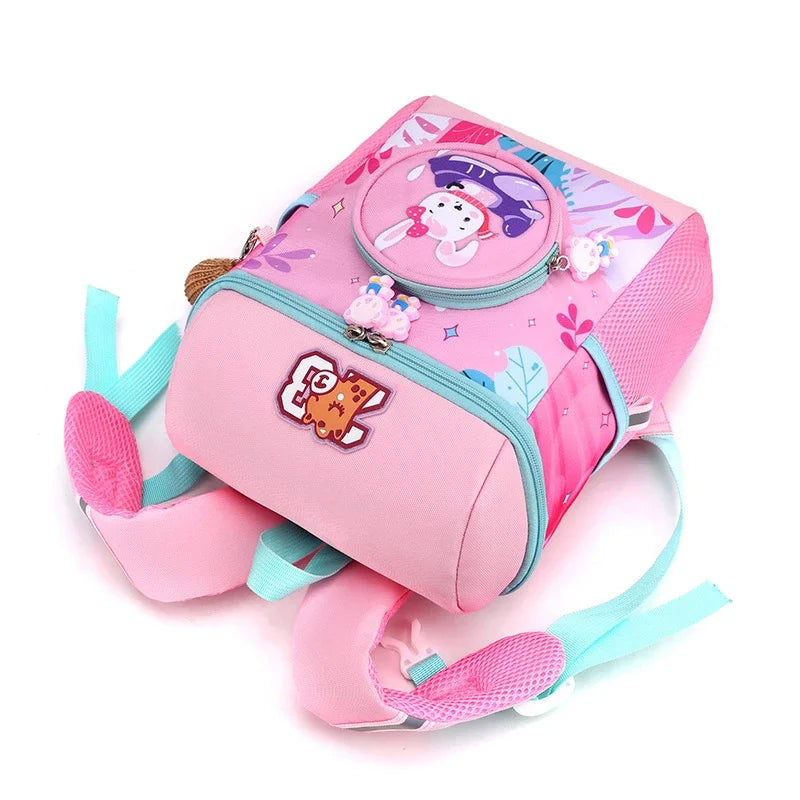 Kindergarten Backpack School Bags For Girls Baby Princess Rabbit Satchel