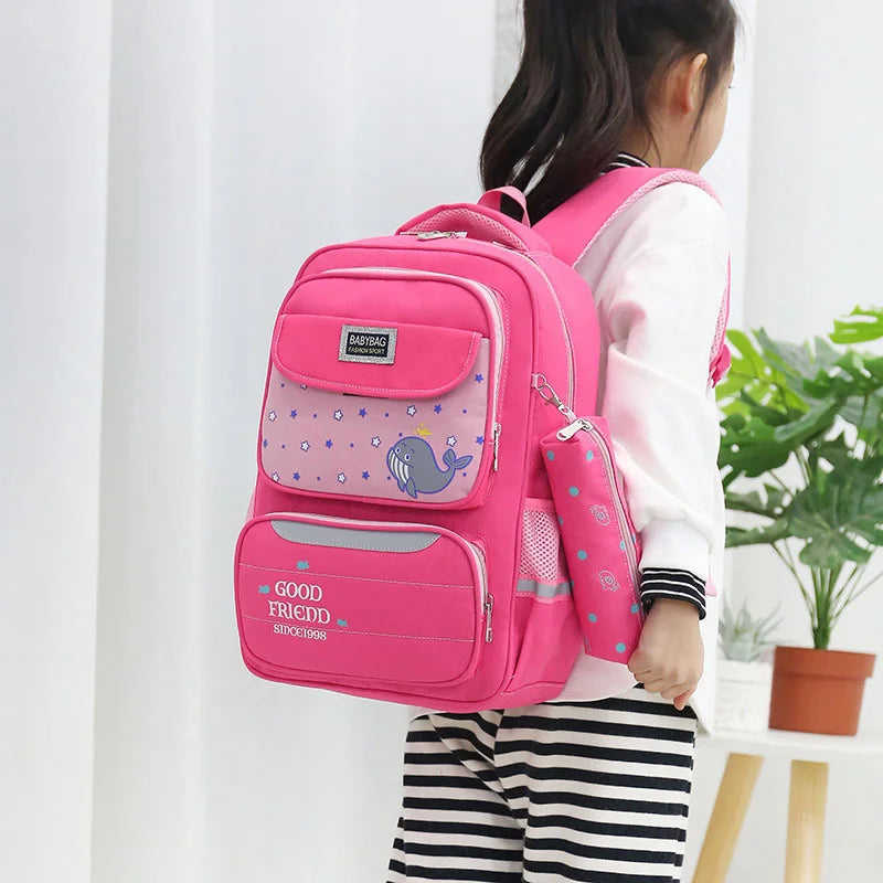 Girls School Bag Backpack Large Capacity Satchel Kids Primary Schoolbags