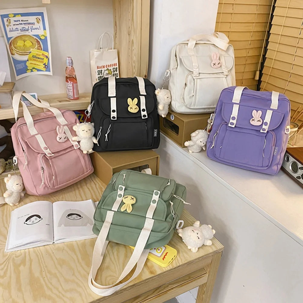 Large Capacity Nylon Backpack for Teen Girls School Travel