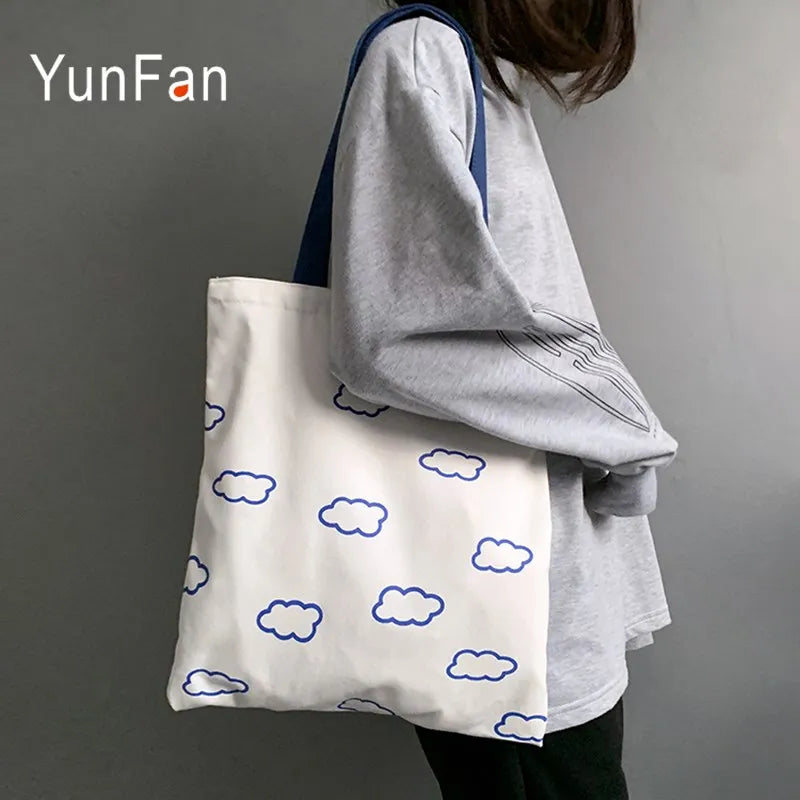 Ladies Canvas Shoulder bag Female Student Leisure Large-capacity Handbag