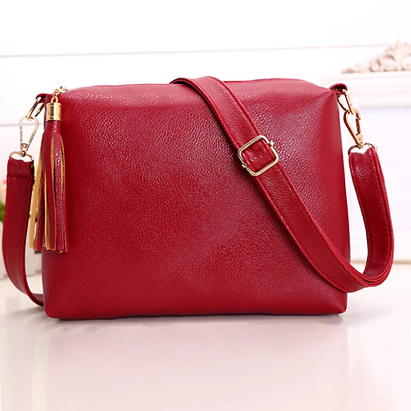 Women Shoulder Diagonal Bag Lady PU Leather Large Capacity Handbag