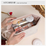 Double-Layer Portable Cosmetic Bag Large Capacity Portable Travel Storage Bag