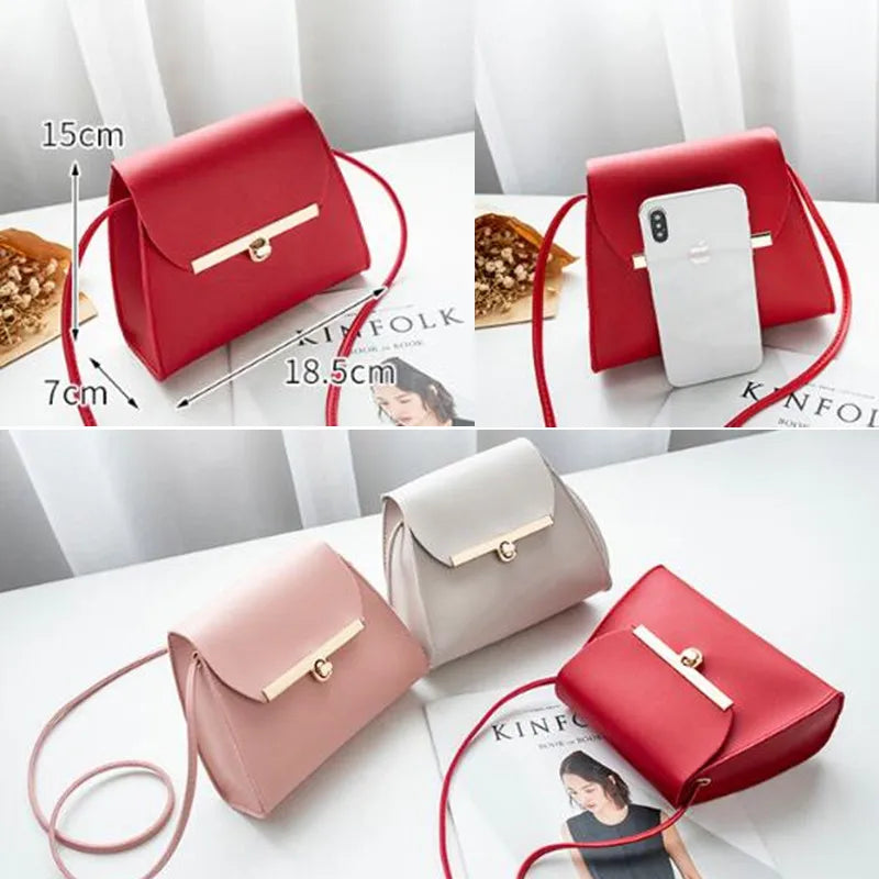 Small Square PU Leather Handbag for Women