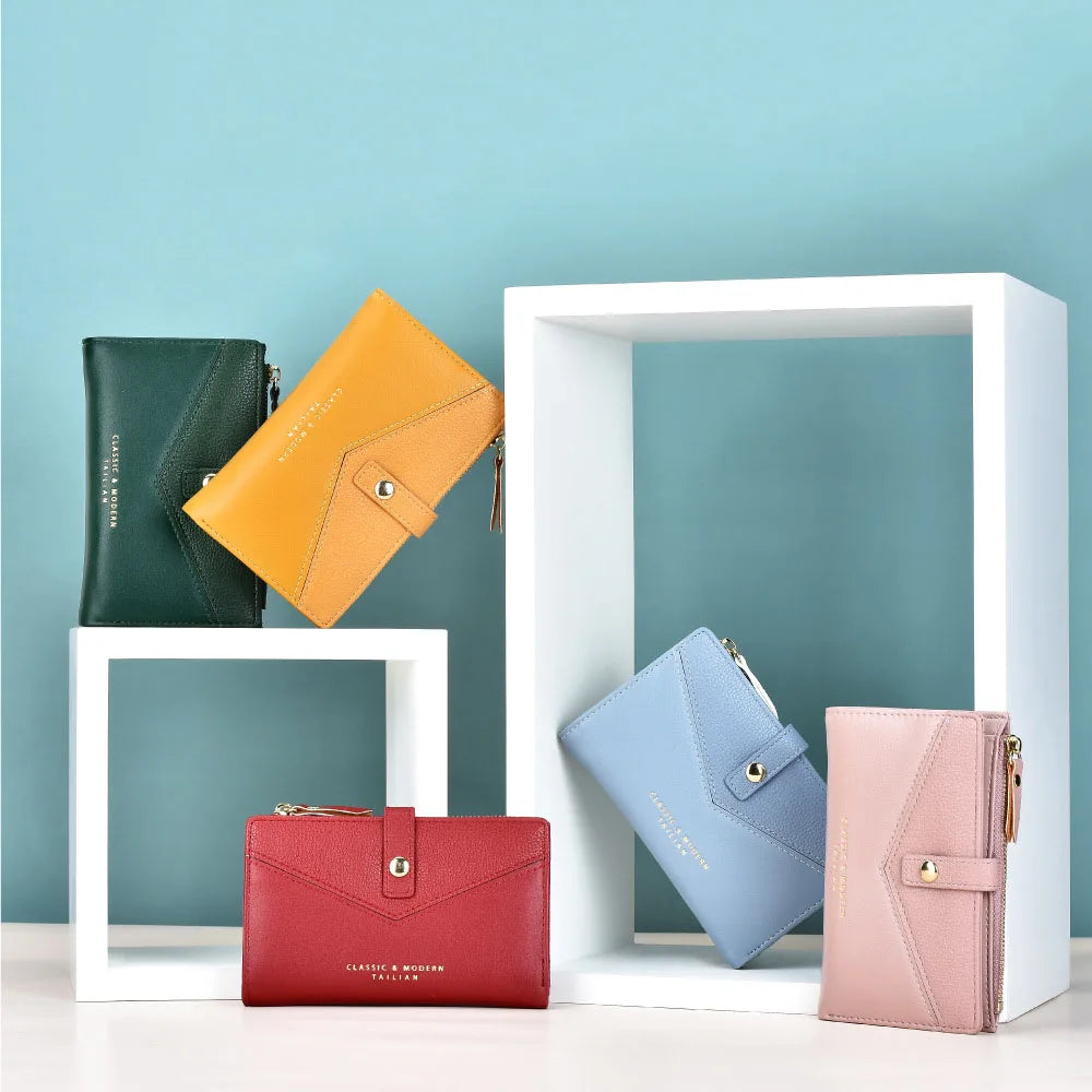 Short Lychee Pattern Wallet for Women