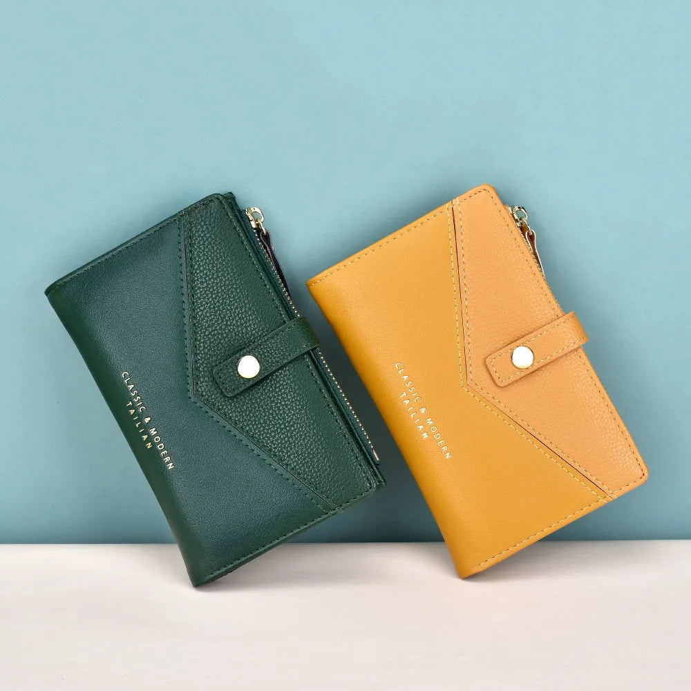 Short Lychee Pattern Wallet for Women