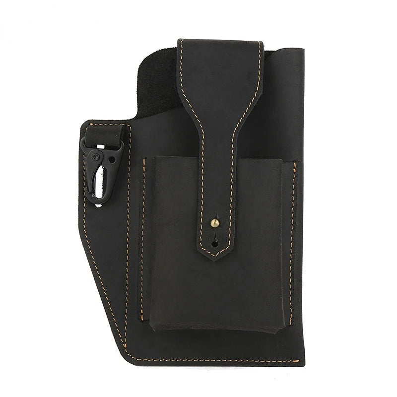 Retro Leather Waist Bag for Men