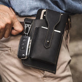 Retro Leather Waist Bag for Men