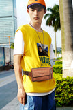 Men Leather Waist Bag Chest Bag Casual Belt Sling Crossbody Bags