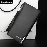 Leather Long Wallet Men's Clutch Bag Zipper Money Bag