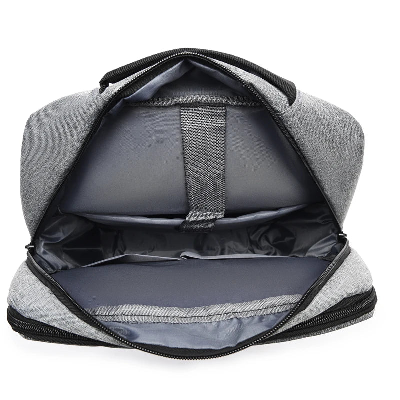 Men's Waterproof Casual Backpack USB Charging 14-Inch Large Capacity