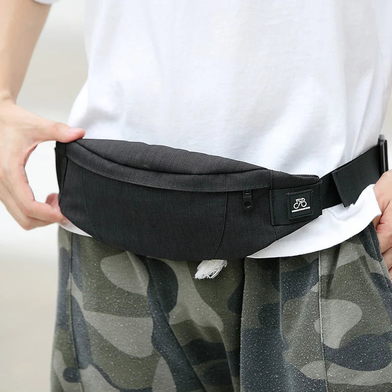 Men's Outdoor Waist Pack USB Crossbody Bag