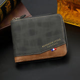 Men's Wallet Frosted Large Capacity Zipper Bag Change Men's Short Round Chain Wa