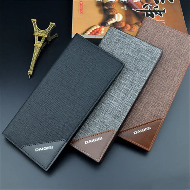Men's Wallet Soft Skin PU Wallet 3 Fold Multi-Card Slot Large-Capacity Wallet