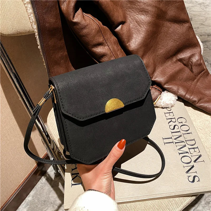 Solid Flap Bag Women PU Leather Crossbody Bags For Women