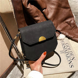 Solid Flap Bag Women PU Leather Crossbody Bags For Women
