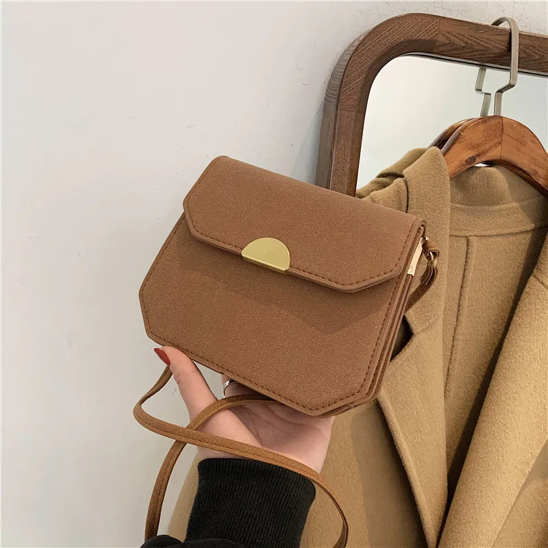 Solid Flap Bag Women PU Leather Crossbody Bags For Women