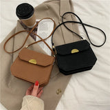 Solid Flap Bag Women PU Leather Crossbody Bags For Women