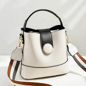 Bucket Shoulder Bag Large Capacity Vintage Lady Handbag
