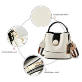 Bucket Shoulder Bag Large Capacity Vintage Lady Handbag