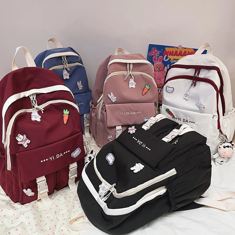 Waterproof Nylon Women Backpack with Large Capacity