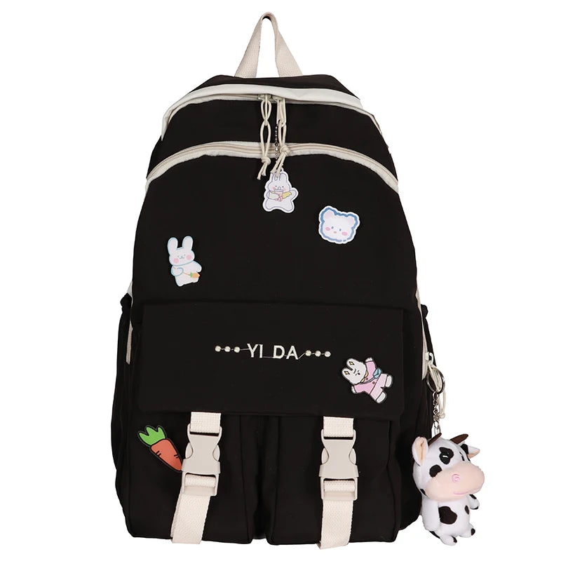 Waterproof Nylon Women Backpack with Large Capacity