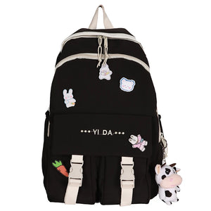 Waterproof Nylon Women Backpack with Large Capacity