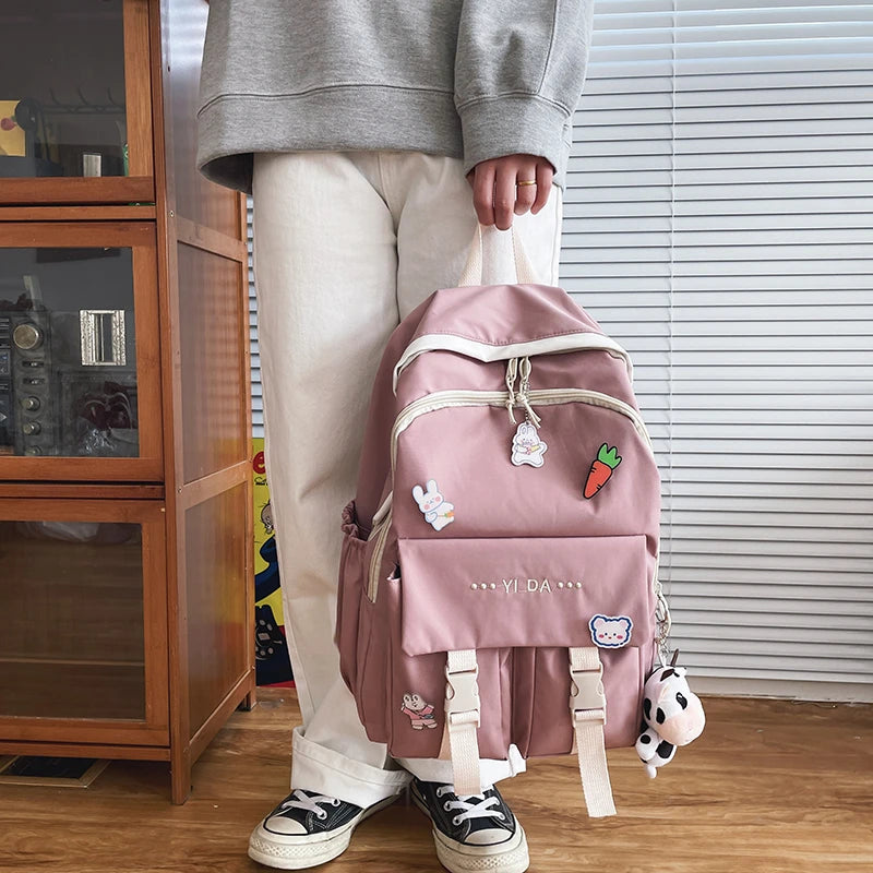 Waterproof Nylon Women Backpack with Large Capacity