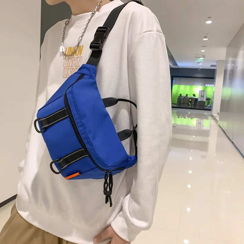 Nylon Reflective Waist Bag Fanny pack Phone Pack Sports Hip hop Belt Bag