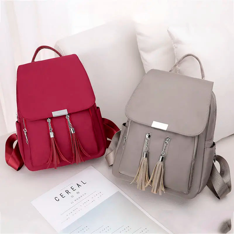 Small School Bag Oxford Cloth Backpack Large Capacity Travel Ladies Rucksack