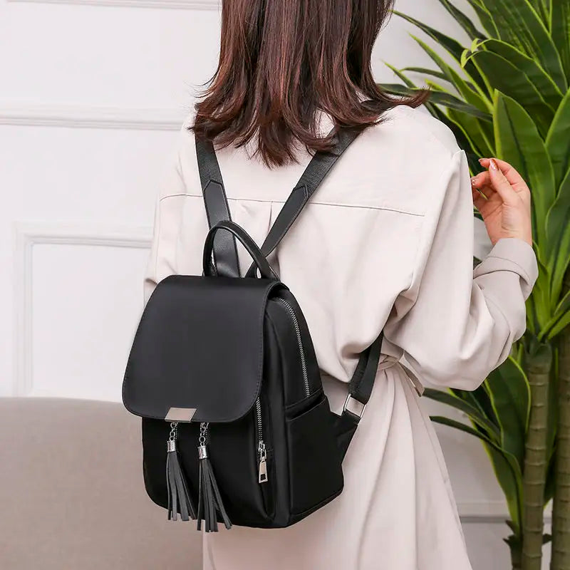 Small School Bag Oxford Cloth Backpack Large Capacity Travel Ladies Rucksack