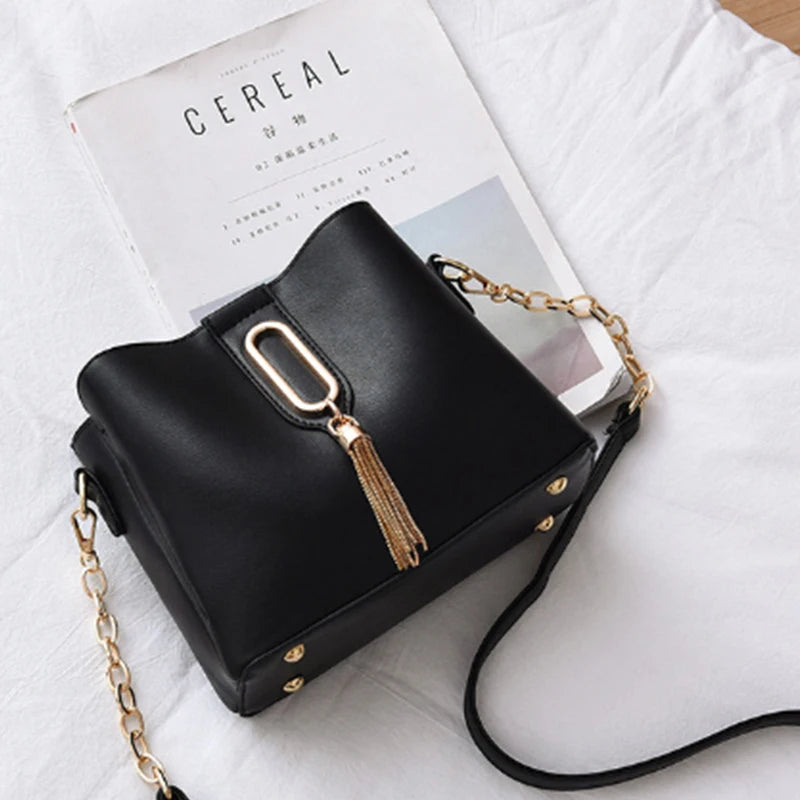 Bucket Bag Crossbody Tassel Shoulder Handbag Purse Tote Bolsas