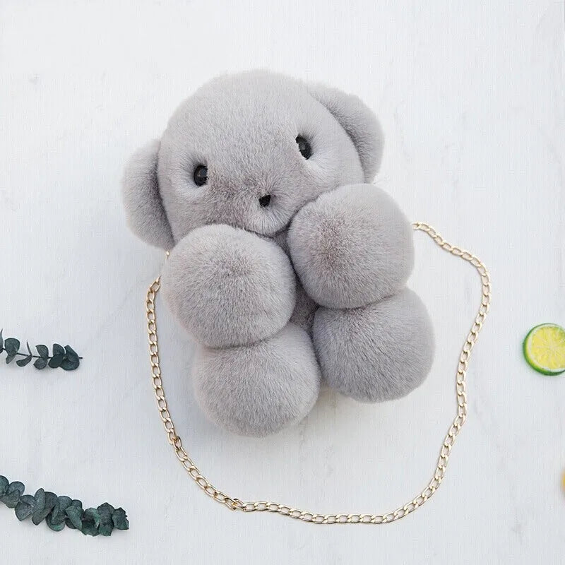 Four Legged Bear Plush Bag for Women