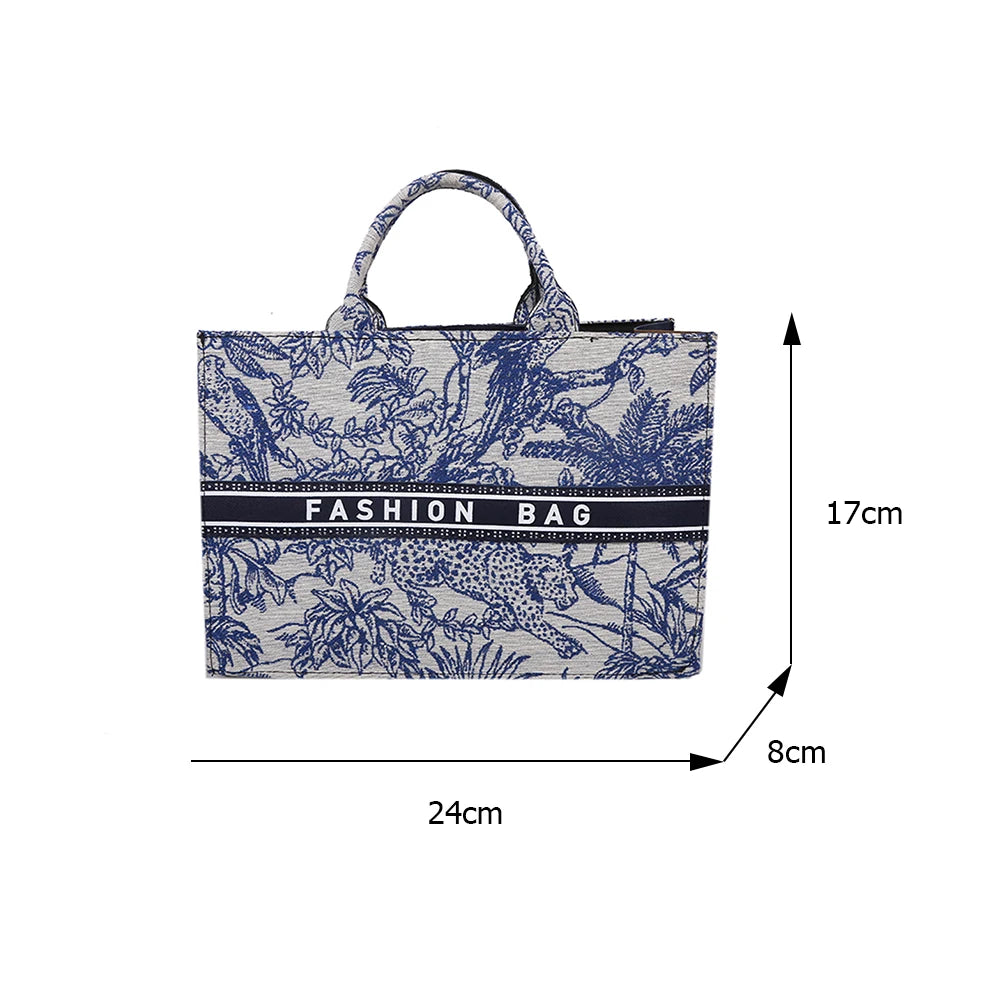 Large Jacquard Shoulder Bag for Women