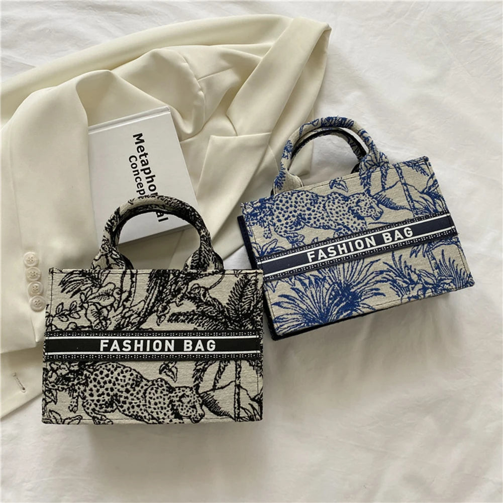 Large Jacquard Shoulder Bag for Women