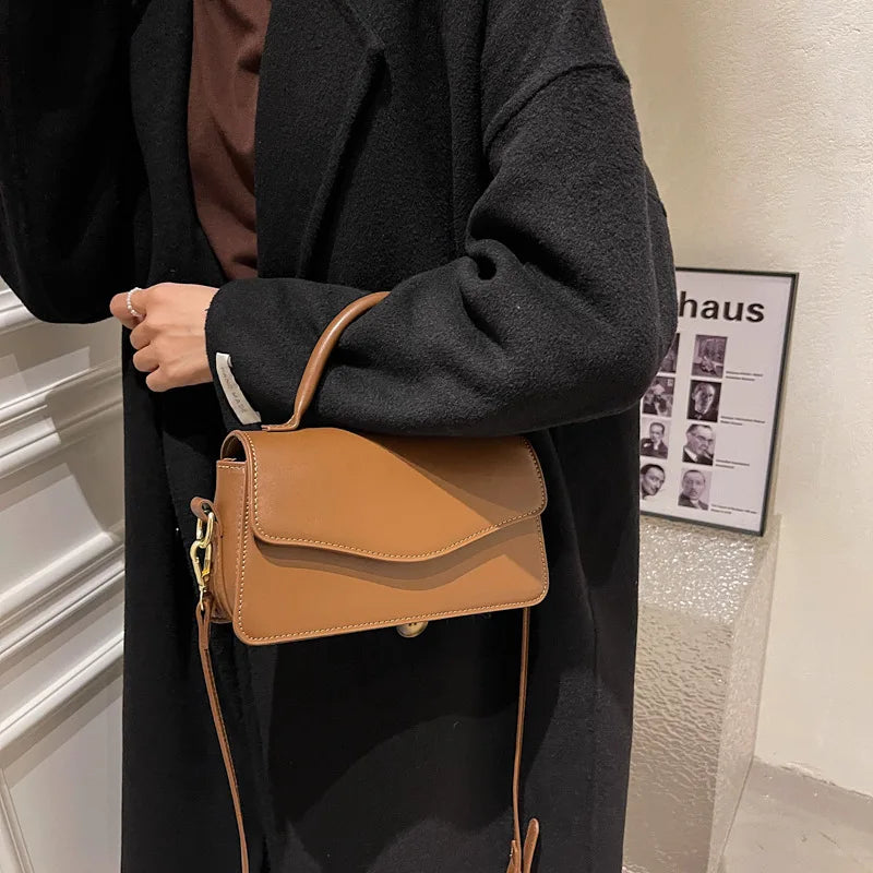 Retro Ladies Pu Leather Diagonal Bag All-match Shoulder Bags