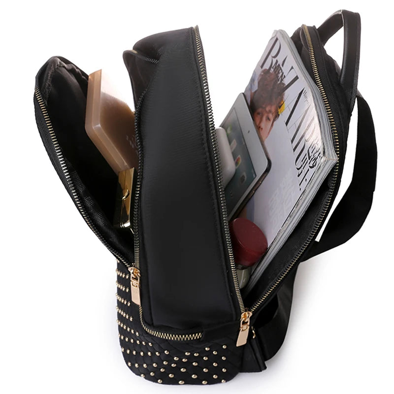 Retro Women Backpack Oxford Anti Theft Shoulder Bag