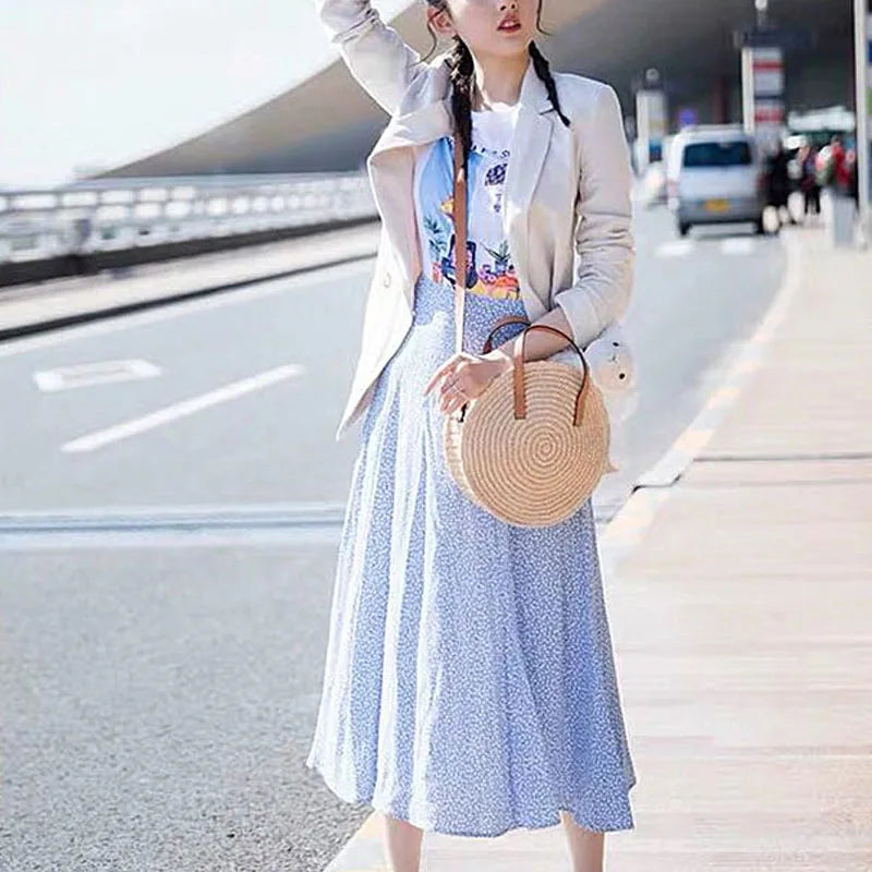 Hand-woven Straw Bag Shoulder Bag Handbag Woman Girl Messenger Bag