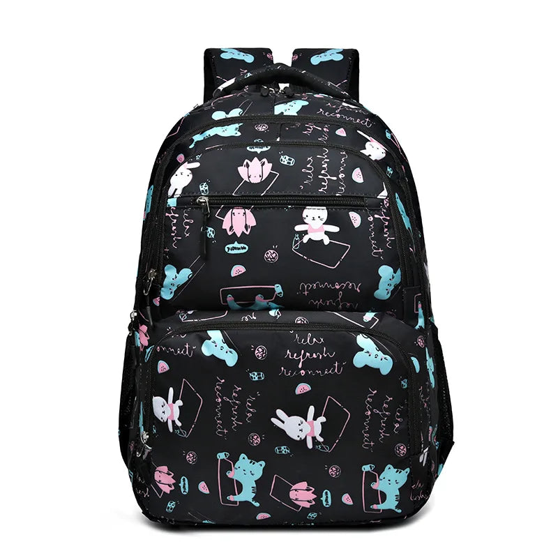 Fashionable Spine Care Backpack for Girls 6-12 Years Old