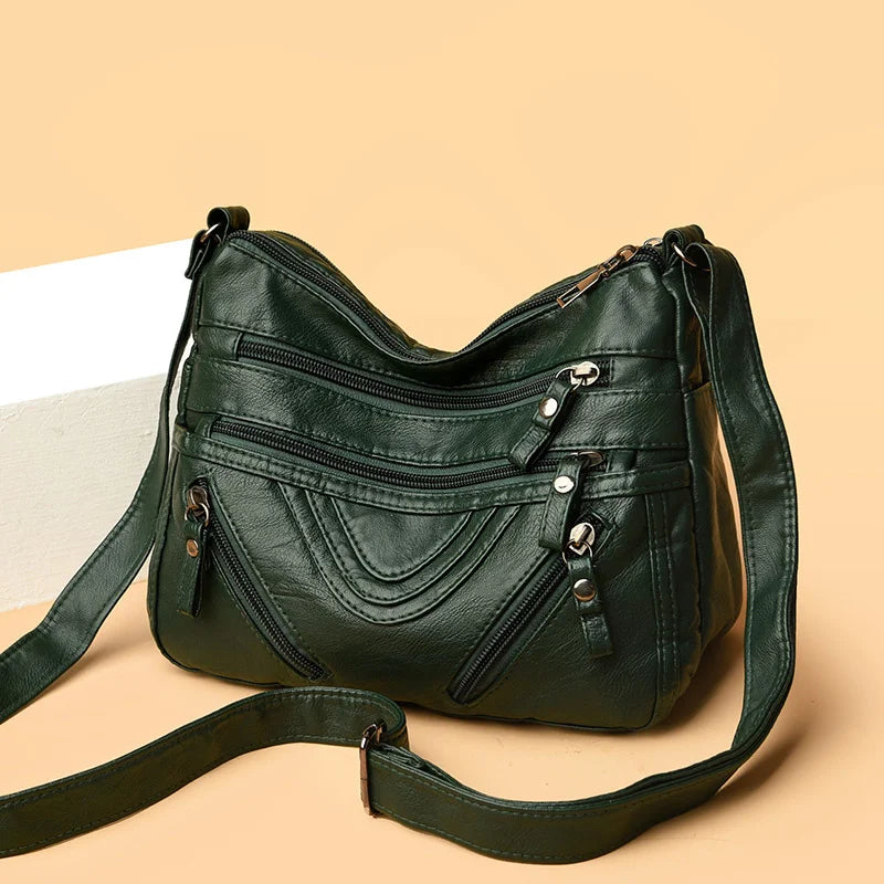 Leather Shoulder Crossbody Bag for Women