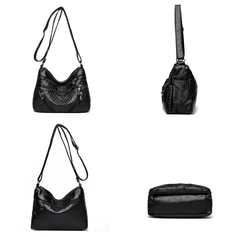 Leather Shoulder Crossbody Bag for Women