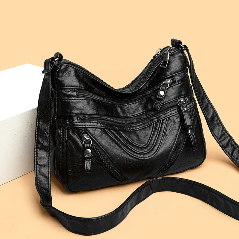 Leather Shoulder Crossbody Bag for Women